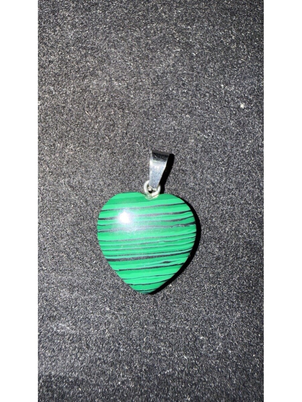 malachite pendant Heart